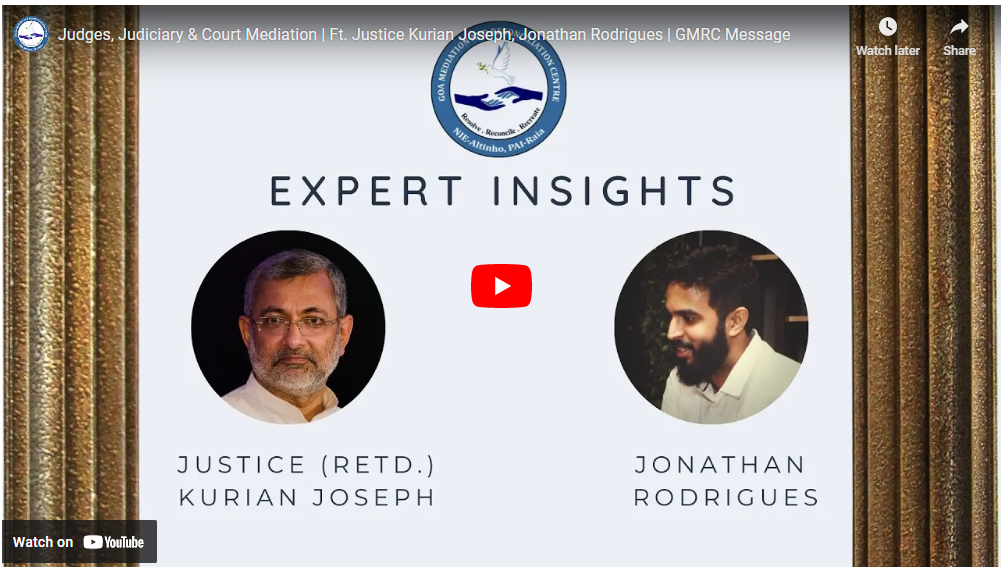 Judges, Judiciary & Court Mediation | Ft. Justice Kurian Joseph, Jonathan Rodrigues | GMRC Message